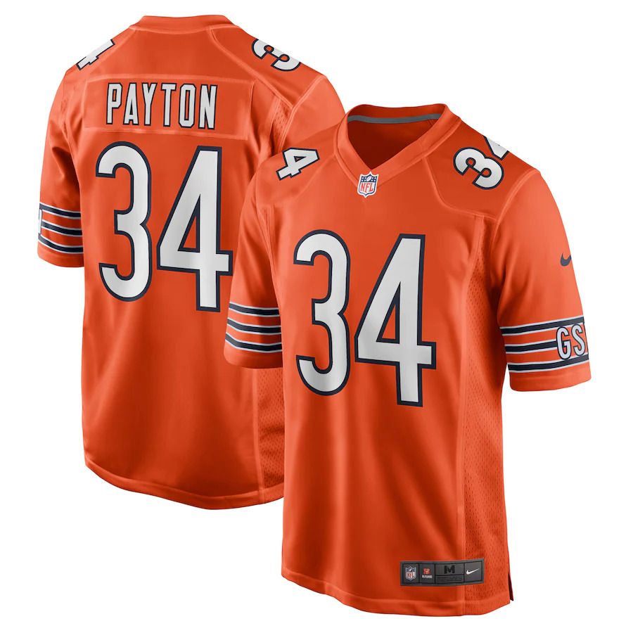 Men Chicago Bears #34 Walter Payton Nike Orange Retired Player NFL Jersey
